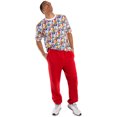 thumbnail image 4 of Vibes Men Fleece Sweatpants Elastic Leg Red 3X-Large, 4 of 6