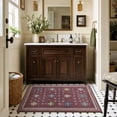 thumbnail image 3 of TURCURNO 2x3 Vintage Red Small Area Rugs, Boho Distressed Low Pile Non-Slip Washable Indoor Carpet for Entrance Bedroom Bathroom, 3 of 11