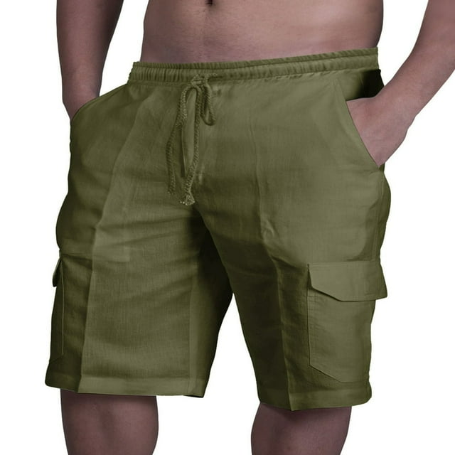Solid Color Cargo Pants for Men‘s Summer Style Slim Fit Casual Shorts
