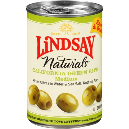 (3 Pack) Lindsay Naturals California Green Ripe Olives 6 Oz Pull-Top (Best Cheese With Olives)