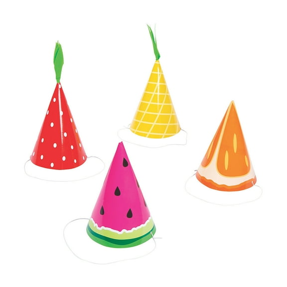 Fun Express Assorted Colors Birthday Party Hats, 12 Count