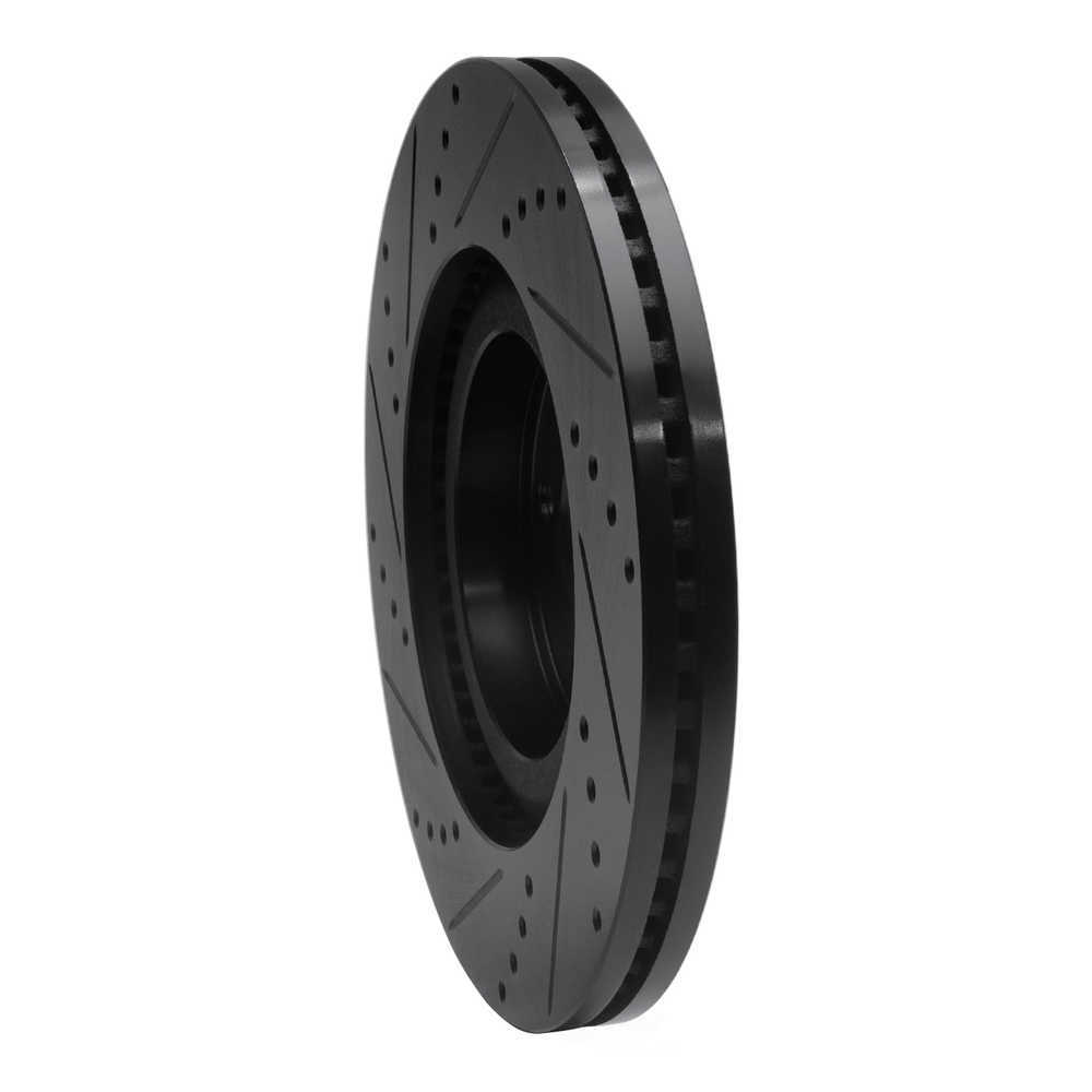 Dynamic Friction Company 633-54089R DFC Brake Rotor - Drilled And Slotted - Black