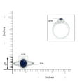 thumbnail image 4 of ANGARA Natural Oval 1.55 ct Blue Sapphire Split Shank Halo Ring in 14K White Gold for Women (Size-8x6mm) | September Birthstone, Anniversary, Jewelry Gift for Women | Natural Blue Sapphire Ring, 4 of 9