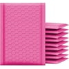Yens Poly Bubble Mailer, Cushioning Padded Envelopes for Shipping, Mailing, Packaging,PM#000-500 pcs (4X7 in)-Hot Pink