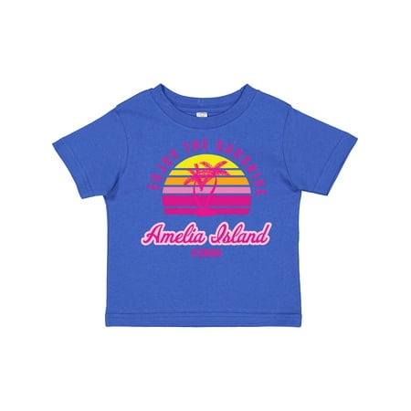 

Inktastic Summer Enjoy the Sunshine Amelia Island Florida in Pink Gift Toddler Boy or Toddler Girl T-Shirt