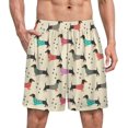 thumbnail image 1 of NICKSUN Shorts de Pyjama Amusants pour Hommes, Bas de Pyjama Doux avec Poches, Chien Teckel, m, 1 of 6