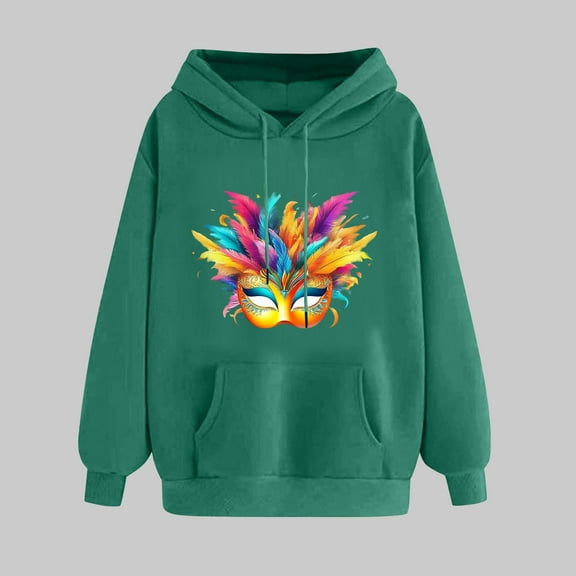 PNTUTB Women's Print Fashion Casual Hoodie Comfortable Sweatshirt Winter Long Sleeved Pullover