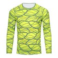 thumbnail image 3 of Sun Shirt for Men Rash Guard Swim Shirt Sun Protection Clothing Long Sleeve Shirts for Men Yellow S, 3 of 5