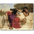 thumbnail image 1 of Ceramic Tile Mural-John Godward Men Women Painting 24. 21.25" w x 17" h using (20) 4.25 x 4.25 ceramic tiles, 1 of 3