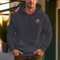 thumbnail image 3 of Men's 100% Cotton Sloth Pattern Hoodie 450g Thick Pocket Hood, 3 of 13