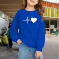 thumbnail image 2 of Mercatoo Girls Heart Graphic Crew Neck Sweatshirts Cotton Soft Oversized Pullover Sweatshirts Teen Kids Cute Long Sleeve Tops, 2 of 7