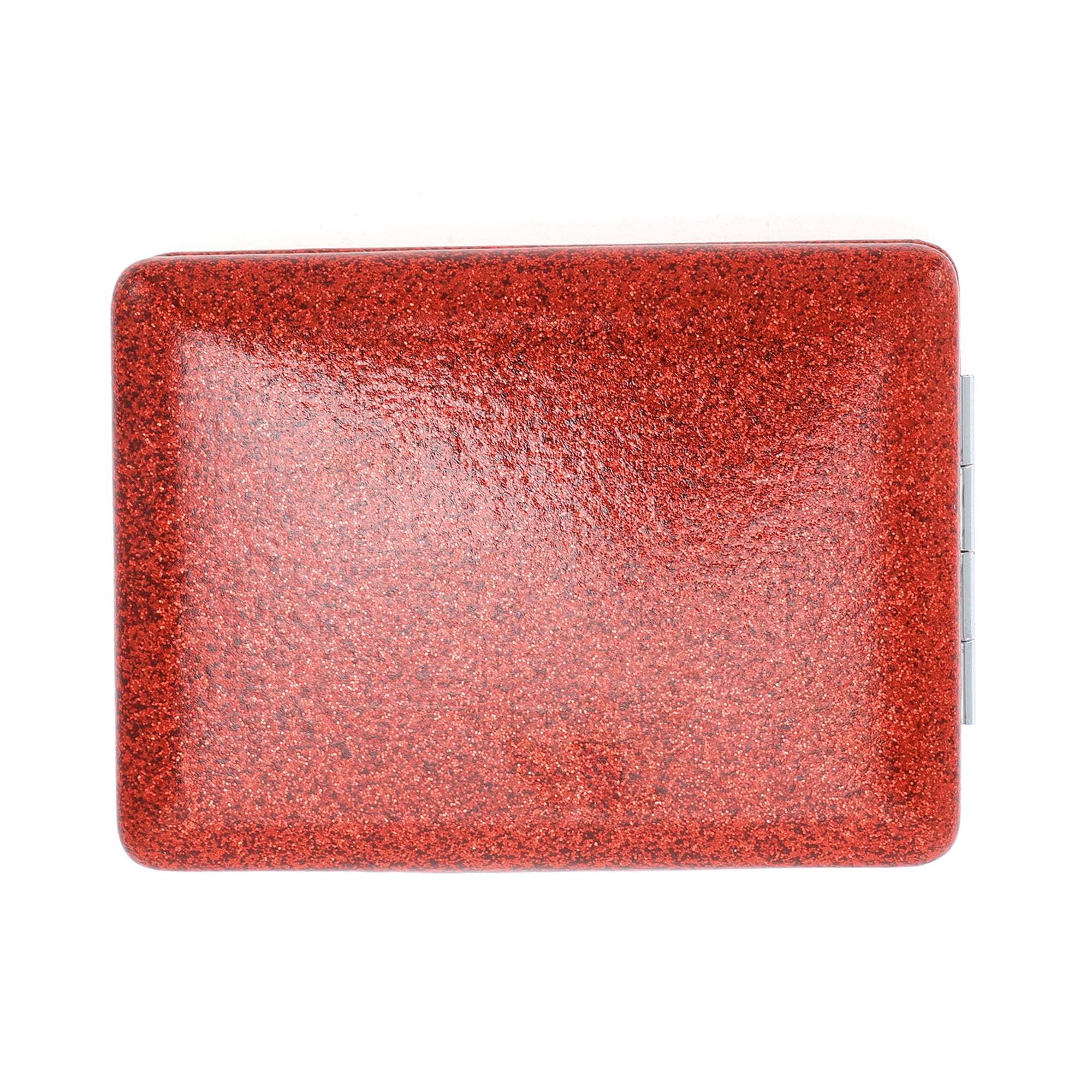Unique Bargains 1 Pc Women Portable Rectangular Makeup Mirror for Travel Red