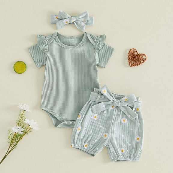 LvhaoGJOB Kids Girls 2-Piece Outfit Set - Elastic Waist