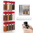 thumbnail image 2 of 1/2/4pcs  Wall Mounted Spice Jar Rack - Organize Your Spices and Seasonings with Ease - Kitchen Storage Holder for Bottles and Clips - Convenient and Stylish, 2 of 7