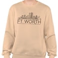 thumbnail image 2 of Skyline Fort Worth Texas Sweatshirt Unisex Small Sand, 2 of 5