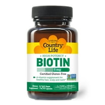 High Potancy Biotin 5 mg by Country Life - 120 Capsules