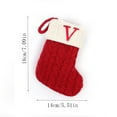 thumbnail image 3 of Xuniizn Personalized Christmas Stockings with Initials - Custom Embroidered Stocking Set, Luxury Velvet Xmas Stockings for Family, Holiday Christmas Decorations, Red, New Model V, 3 of 3