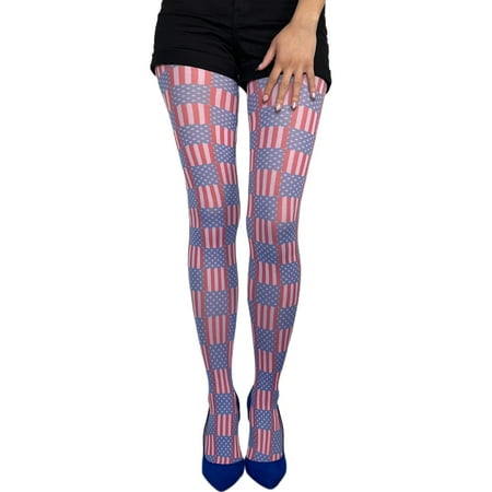 

American Flag Tights For Women Malka Chic L/XL