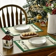 thumbnail image 4 of mubwai Xmas Pine Winter Placemats Set of 4, 12x18 Inch Christmas Table Mats for Table Runner Party Kitchen Dining Decoration, 4 of 7
