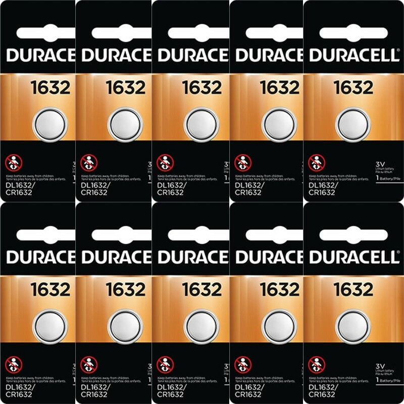 10 Pcs Duracell 1632 DL1632 CR1632 3V Lithium Coin Battery Walmart
