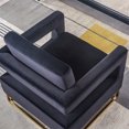 thumbnail image 2 of Cfowner Modern Velvet Accent Chair, Elegant Armchair with Stainless Steel Base, 2 of 4