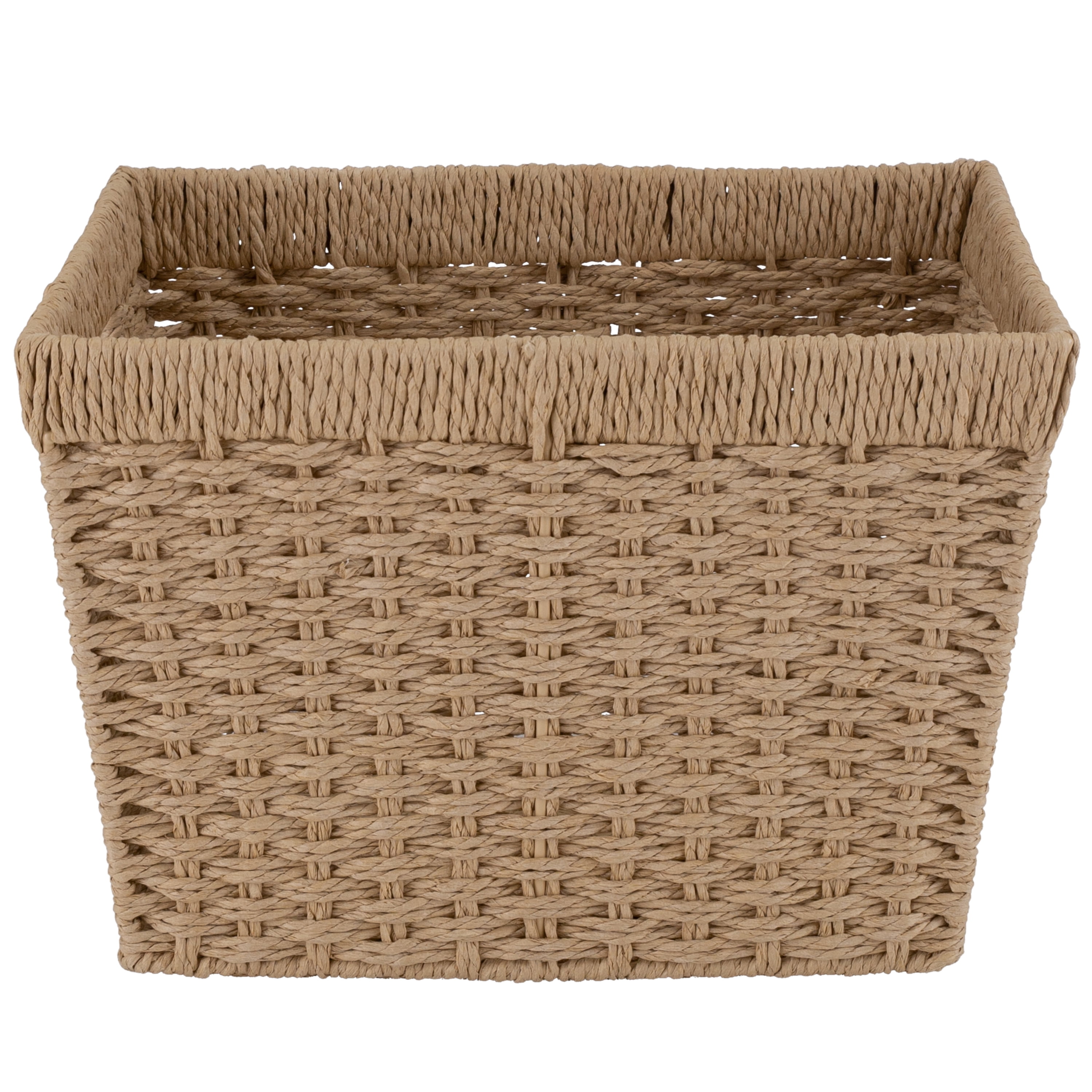Simplify Dutch Weave Paper Rope Decorative Basket, Handles