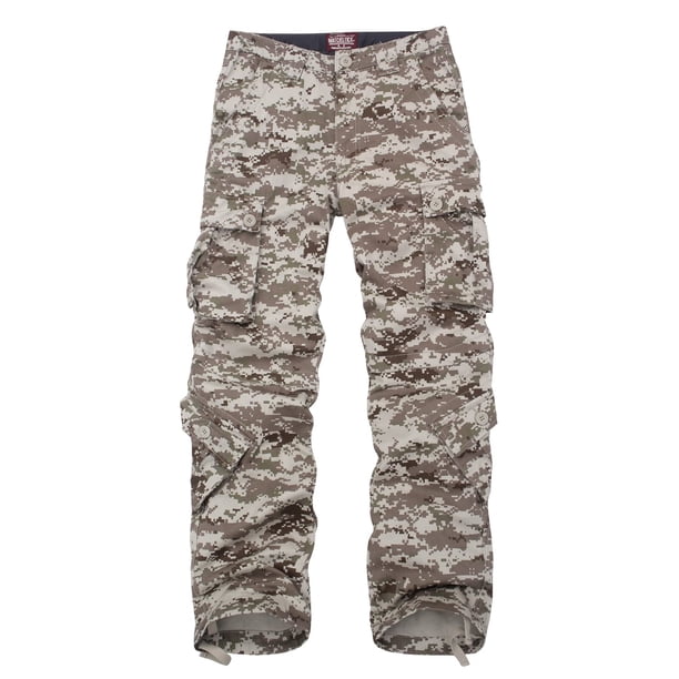 Pantalones Cargo Match para Hombre Camuflaje Salvaje Marrón Claro