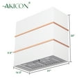 thumbnail image 7 of Akicon 30 inch Kitchen Range Hood with 600 CFM, Stainless Steel Wall Mounted Ducted Range Hood, 3 Speed Fan with LED Light, Powerful Vent Motor, Signal White with Copper, 7 of 7