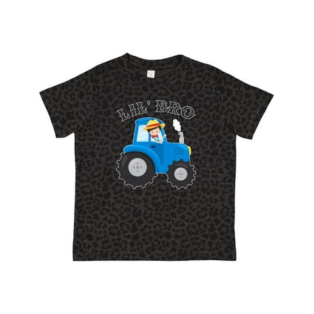 

Inktastic Farmer Tractor Little Bro Gift Toddler Boy Girl T-Shirt