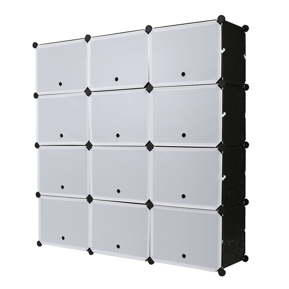 Kepooman Portable 8-Tier Shoe Rack Storage Organizer 48 Pair Tower Shelf Storage Cabinet Stand Expandable, Black