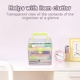 thumbnail image 3 of Trayknick Clear Storage Box with Removable 3-Compartment Tray - Double-Layer Organizer for Toys, Jewelry, and Stationery, 3 of 7