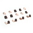 thumbnail image 2 of Fofosbeauty 24pcs Press on False Nails Tips, Square Fake Nails, Square Mocha Brown Halo With Ice Tan, 2 of 7