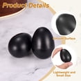 thumbnail image 3 of Uxcell 3 Pcs Egg Shakers, Plastic Musical Eggs Maracas Hand Percussion Instruments for DIY Painting Music Learning Easter Party Performance, Black, 3 of 6