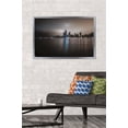 thumbnail image 2 of Cityscapes - Chicago, Illinois Skyline at Night Wall Poster, 22.375" x 34", Framed, 2 of 3