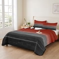thumbnail image 1 of Queen Quilt Set 90''x96'', Red Gray Black Lightweight Bedspread Coverlet Set with 2 Pillow Shams, Vintage Country Gradient Wooden Grain Breathable All Season Quilt Bedding for Bedroom/Guest Room, 1 of 7