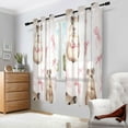 thumbnail image 2 of Yayeee Window Curtains Set of 2 for Living Room Light Filtering 63"x42", Capybara Bow Pattern, 2 of 7