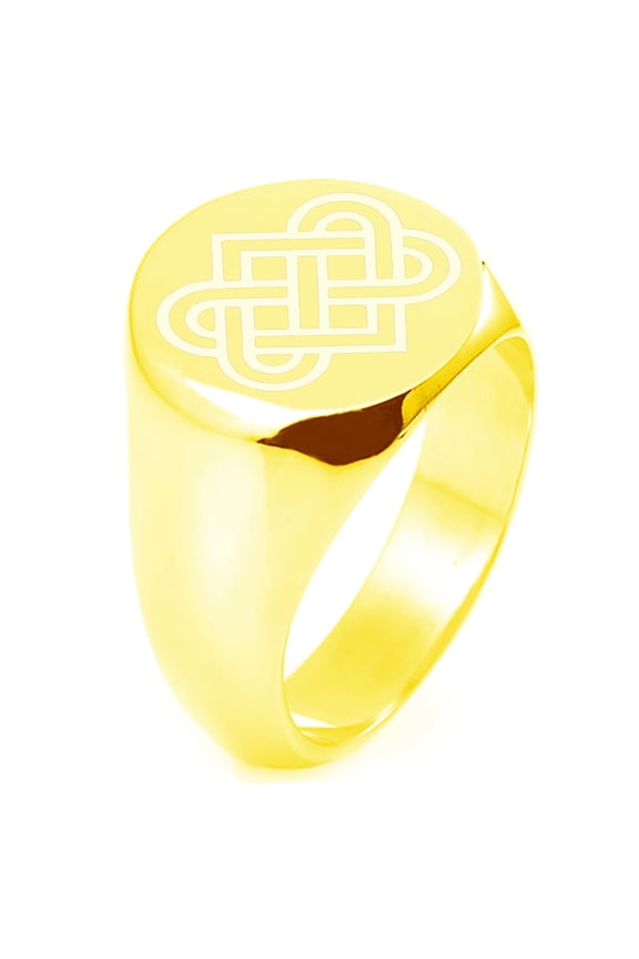 Sterling Silver Irish Heart Love Knot Engraved Round Flat Top Polished Ring