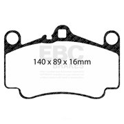 EBC 03-05 Porsche 911 (996) (Cast Iron Rotor only) 3.6 Carrera 4S Redstuff Front Brake Pads Fits select: 2005,2007 PORSCHE 911 NEW GENERATION