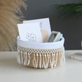 thumbnail image 6 of GadgetVLot Tassel Storage Basket Cosmetic Remote Control Entrance Sundries Cotton Thread Storage Box, 6 of 15