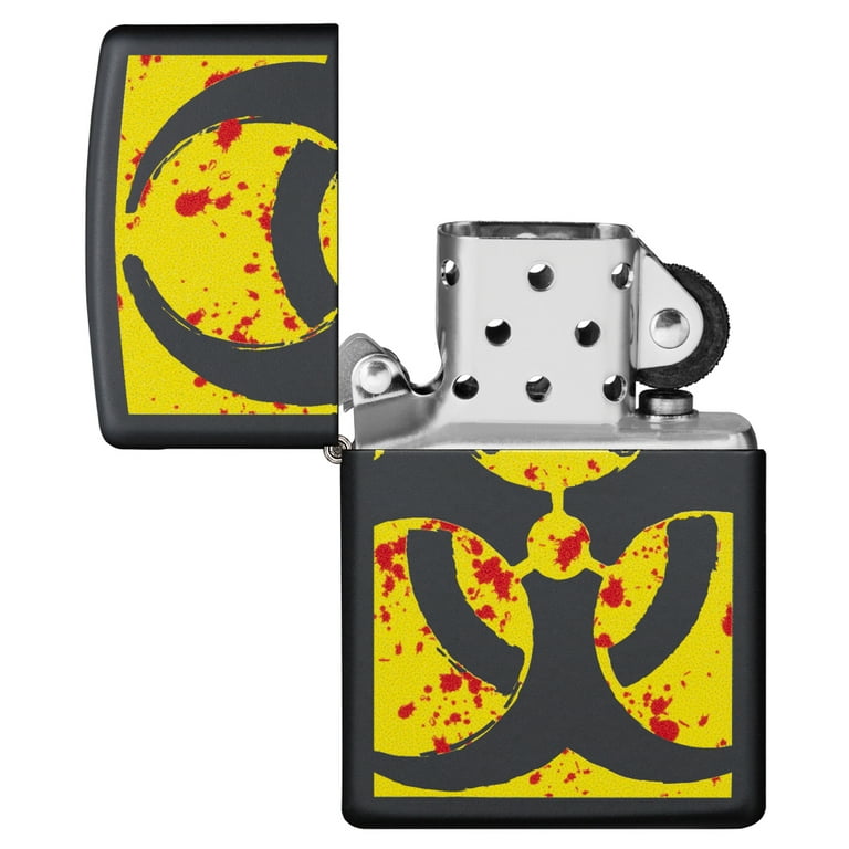 Zippo Black Matte Biohazard Windproof Pocket Lighter