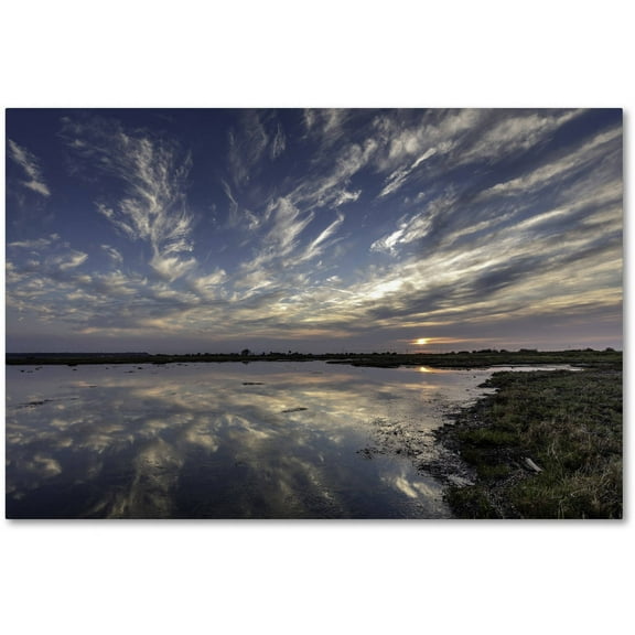Trademark Fine Art 'Boundary Bay Sunset' Canvas Art by Pierre Leclerc