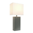 thumbnail image 3 of Lalia Home Lexington 21in Leather Base Table Lamp Gray, 3 of 3