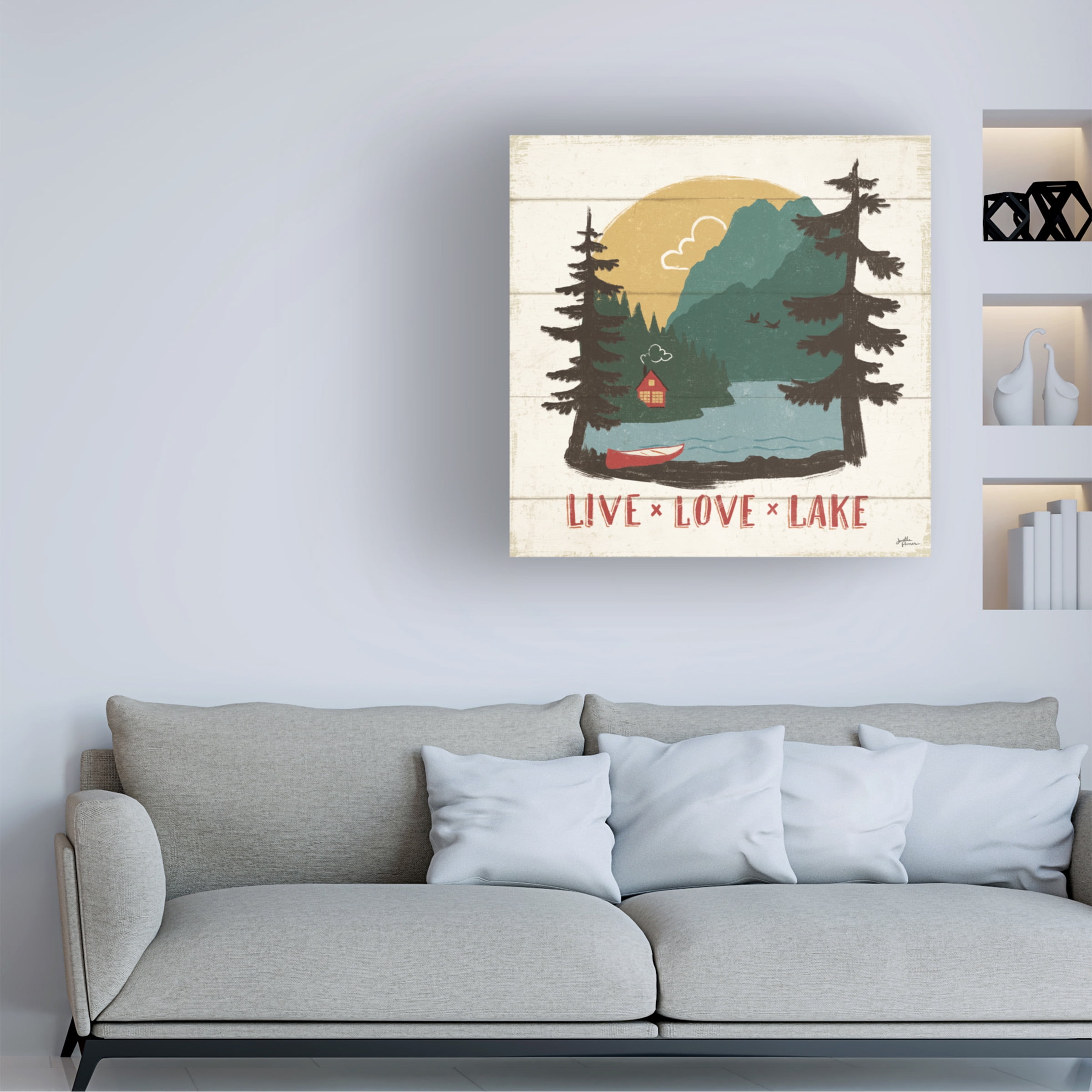 Janelle Penner 'Vintage Lake VII' Canvas Art