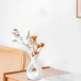 thumbnail image 6 of Flower Vase for Home Decor Hollow Plastic Minimalist Decorative Vase for Table Centerpiece Modern Dried Flower Vases for Home Office Decoration S (White), 6 of 6