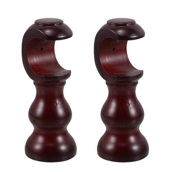 Juego de 2 soportes para barra de cortina: soportes de madera para cortina de pared (diámetro de 28,5 mm), accesorios de montaje.