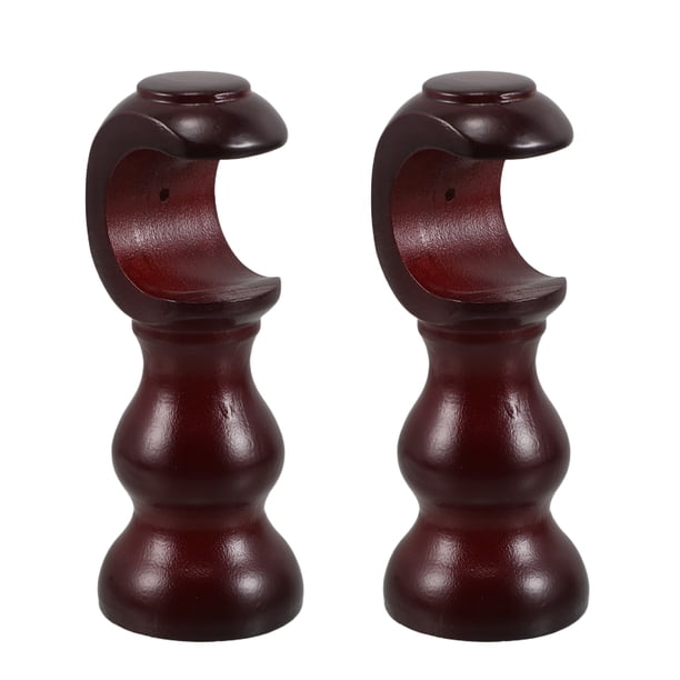 Juego de 2 soportes para barra de cortina: soportes de madera para cortina de pared (diámetro de 28,5 mm), accesorios de montaje.