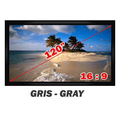 Antra 120" 16:9 Fixed Frame Projector Projection Screen - Matte Gray