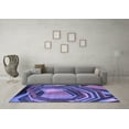 thumbnail image 3 of Ahgly Company Indoor Rectangle Abstract Blue Contemporary Area Rugs, 5' x 7', 3 of 4