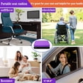 thumbnail image 4 of Innovative Gel Seat Cushion, Seat Cushion for Pressure Relief for Back, Sciatica, Hip, Tailbone Pain, Large and Thick, Used for The Office, Wheelchair, Recliner, Car, Truck, Stadium.(Púrpura), 4 of 5