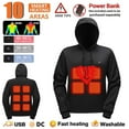 thumbnail image 3 of qucoqpe Men's Women's Electric Heated Hoodie Sweatshirt 10-Zone Smart Warming Winter Pullover Rechargeable Battery Heating Jacket, 3 of 8